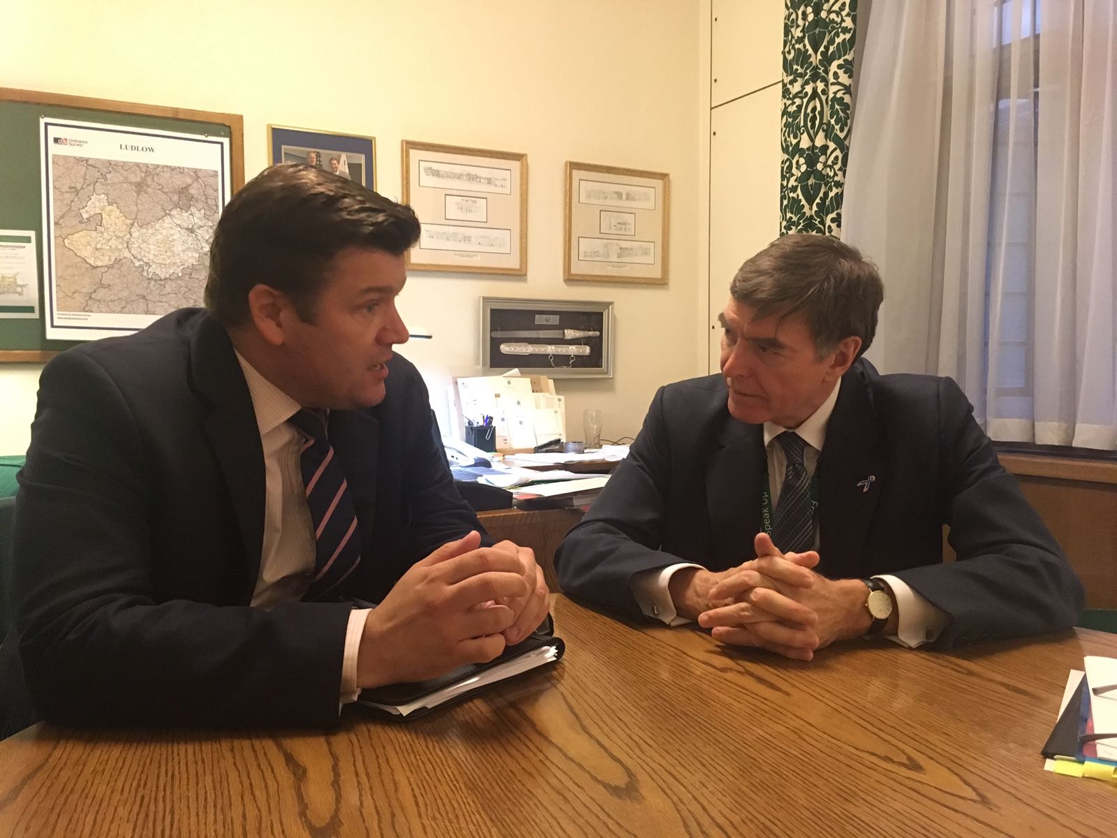 James met with Philip Dunne to discuss the temporary closure of beds at Shepton Mallet. 