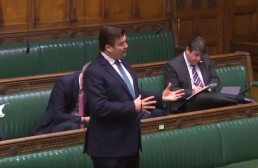 James speaking in Parliament 
