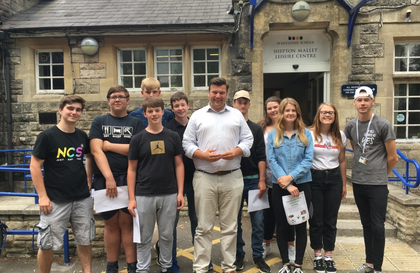 NCS students with James Heappey MP 