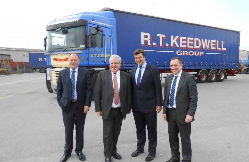 James Heappey with Patrick McLoughlin MP and the Keedwell Gro