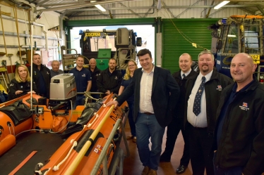 James Heappey MP with the RNLI Team