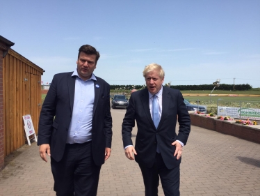 JH and Boris walking