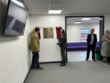 James Heappey opening the sixth form building 